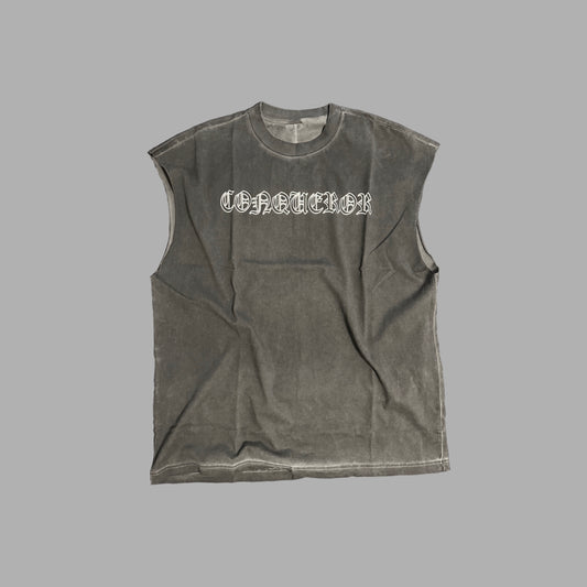 Conqueror Acid Wash Muscle Tee
